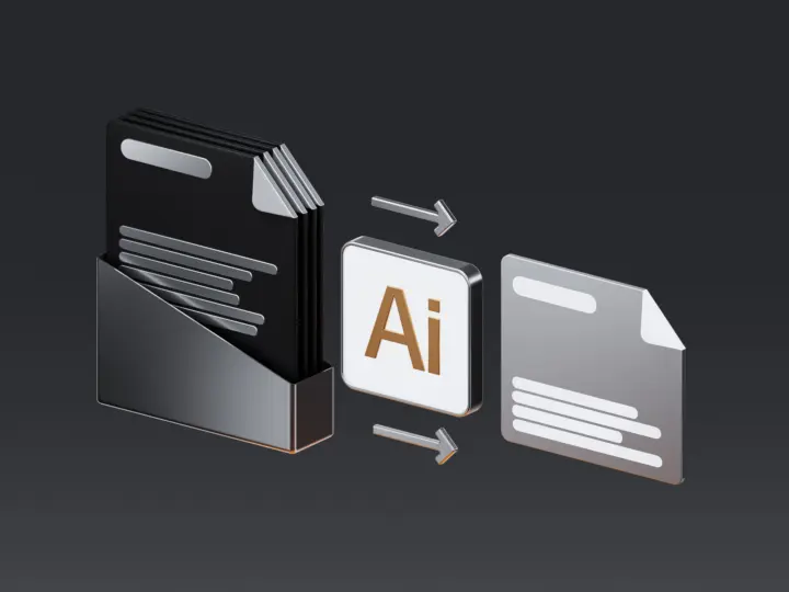 AI system analyzing and transforming documents